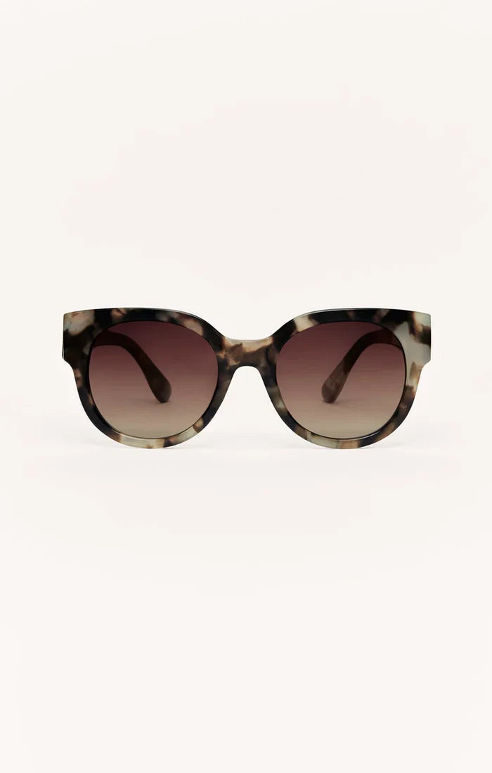 Lunch Date Polarized Sunglasses - Marbled Tort Bronze - Molly + Kate
