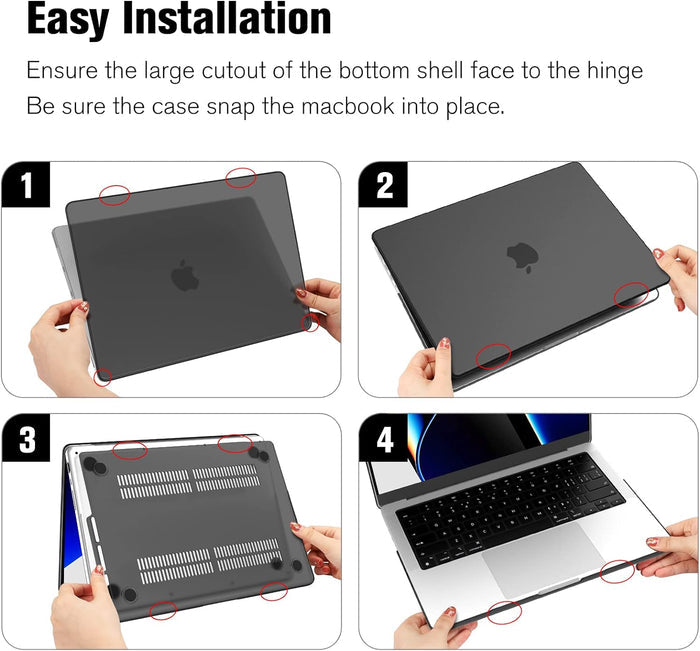 MacBook Pro 14-Inch (M5/M4/M3/M2/M1 Chip, 2026-2021) Snap-On Hard Shell Frosted Cover | Fintie