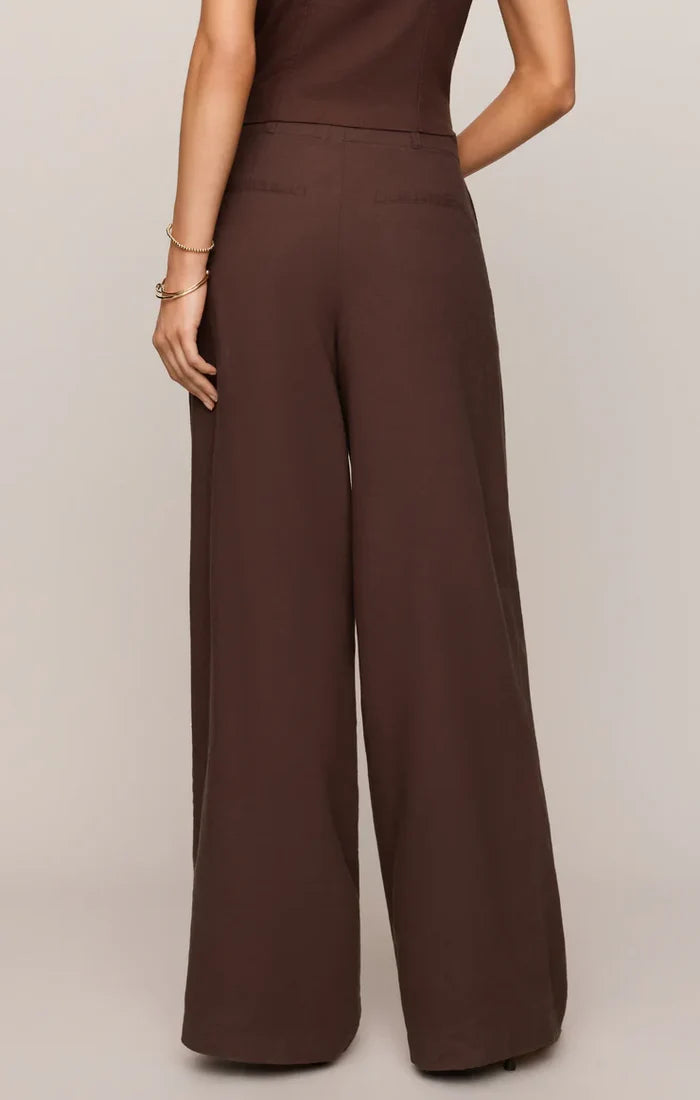 Magnolia Linen Pant - Chocolate Cherry - Molly + Kate