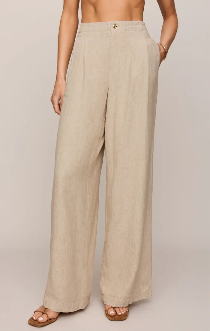 Magnolia Linen Pant - Flax - Molly + Kate
