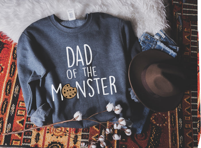 "Mama, Dad of the Monster"  Cookie Themed Custom Parent Sweatshirt