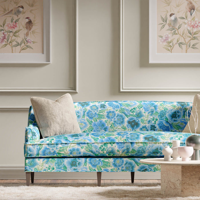 Marsha Cotton Satin Fabric - Delft/Lagoon/Porcelain - Diane Hill