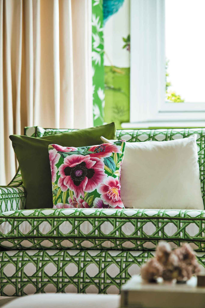 Marsha Velvet Fabric - Apple/Peony/Magenta - Diane Hill