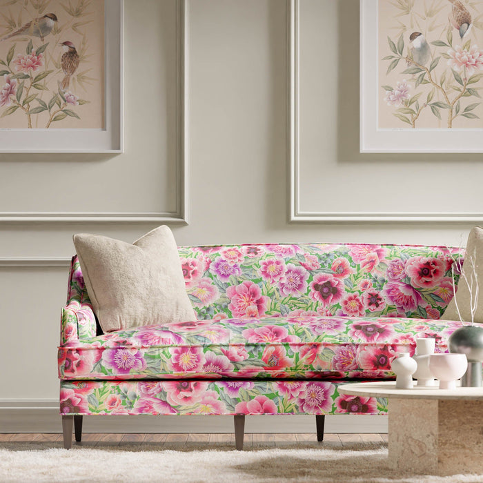 Marsha Velvet Fabric - Apple/Peony/Magenta - Diane Hill