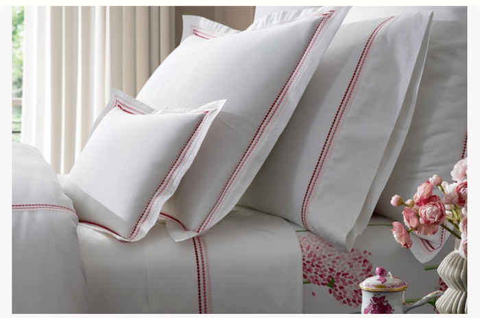 Matouk Amara Triple Pearl Bedding - Flat Sheet