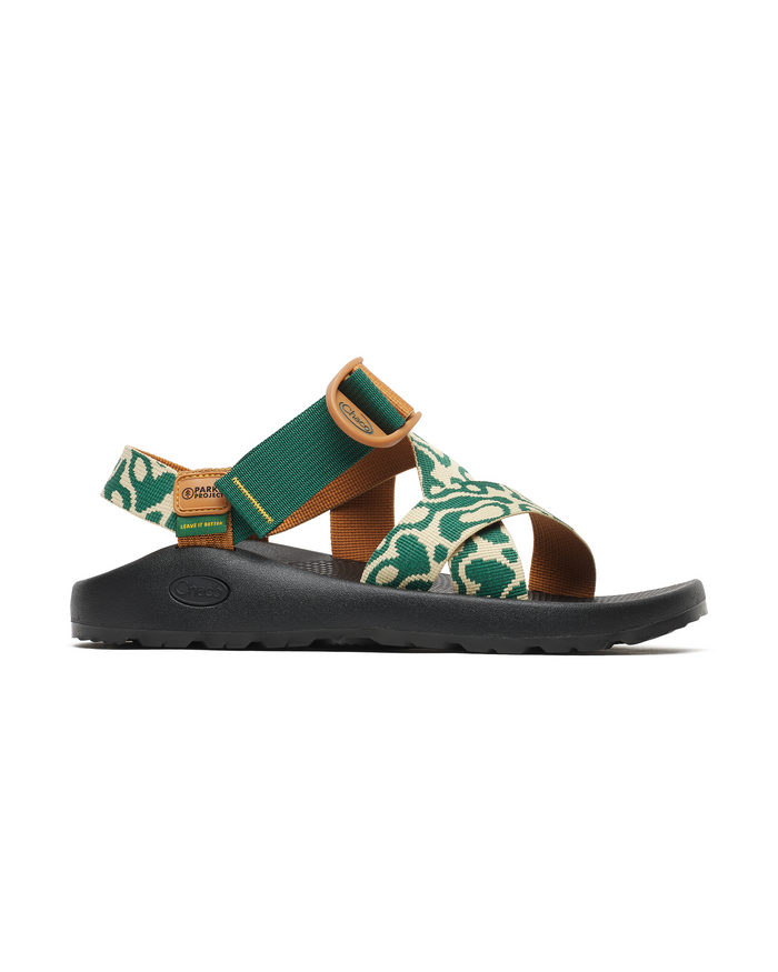 Shop Men's Chaco x Parks Project Mega Z/1 Wide-Strap Classic Sandal | green-and-natural