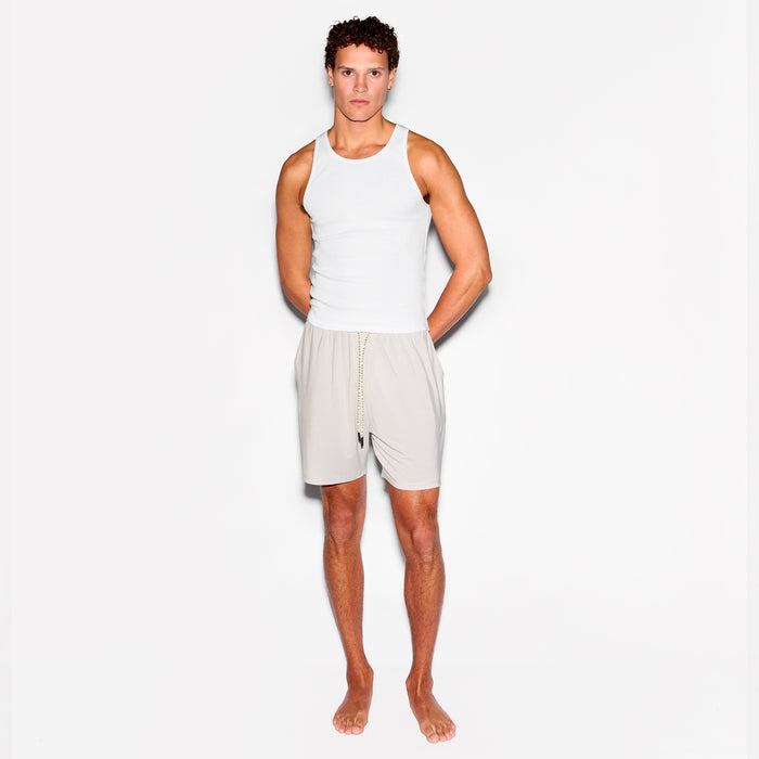 Mens Sunday Short Grey in grey, mens grey lounge short - Slouch Potato Sunday Collection