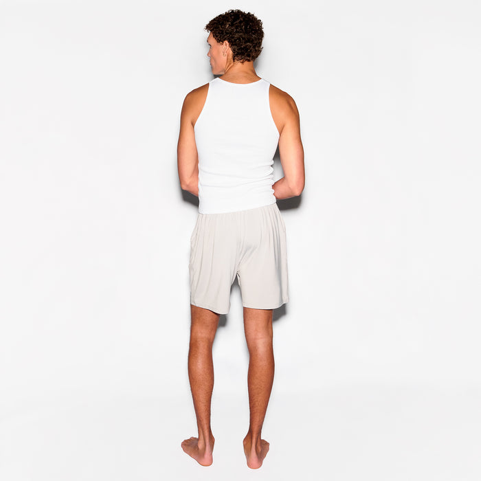 Mens Sunday Short Grey in grey, mens grey lounge short - Slouch Potato Sunday Collection