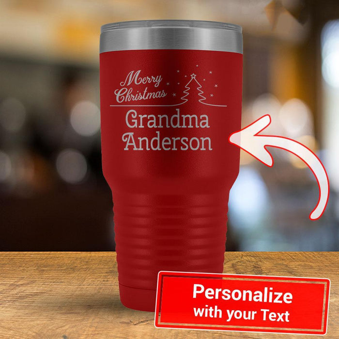 Merry Christmas - PERSONALIZE - 30oz Tumbler-KaboodleWorld
