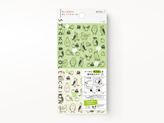 Midori Stickers for Diary Pages - Chat Birds