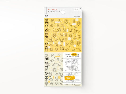 Midori Stickers for Diary Pages - Chat Forest Animals