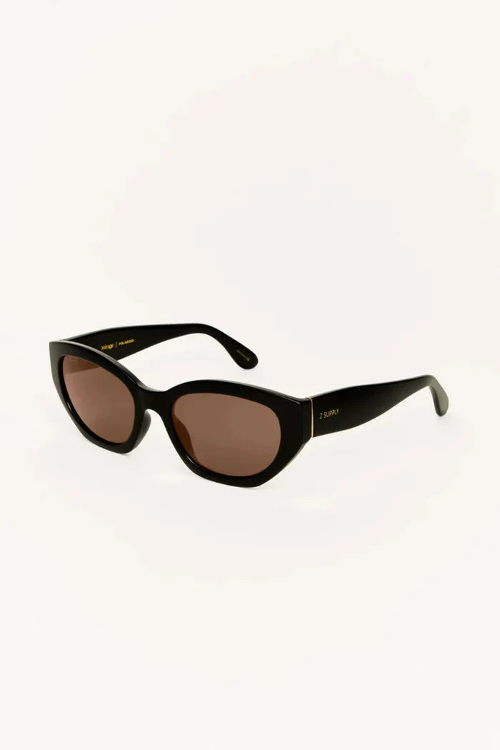 Mirage Polarized Sunglasses - Polished Black-Brown - Molly + Kate