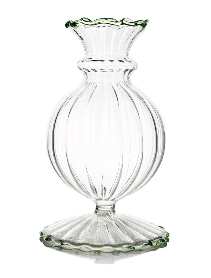 Miss Annie Bud Vase, Green Trim