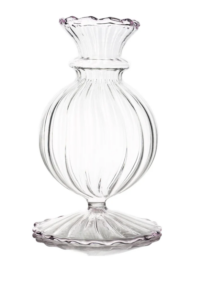 Miss Annie Bud Vase, Pink Trim