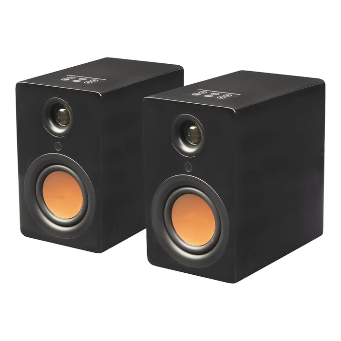 Mitchell Acoustics uStream One (MK1) True Wireless Active Bookshelf Speakers with Bluetooth Pair - Black