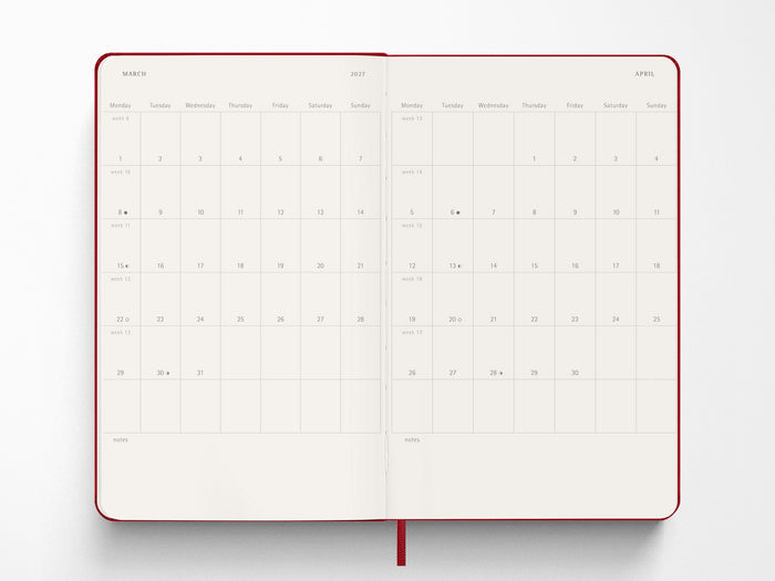 Moleskine 2027 Daily Planner - Majestic Pink Hardcover