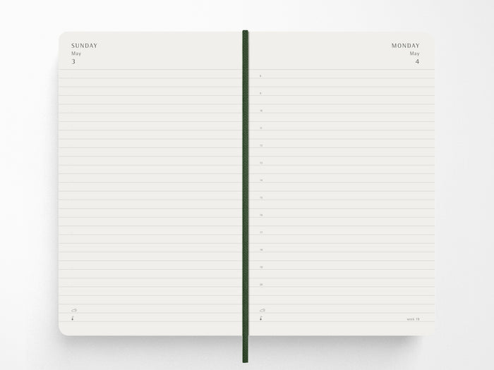 Moleskine 2027 Daily Planner - Myrtle Green Soft Cover
