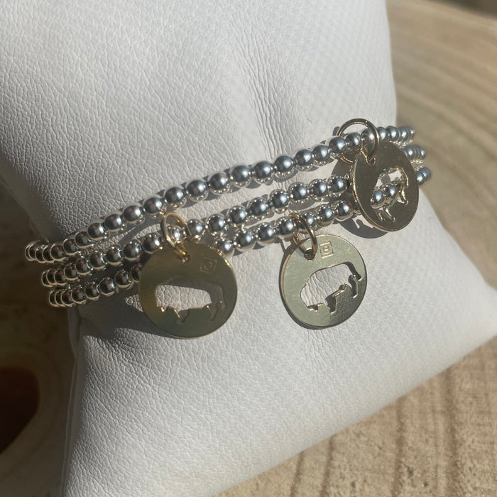 Molly + Kate Exclusive Buffalo Disc Bracelet - Mixed Metal - Molly + Kate