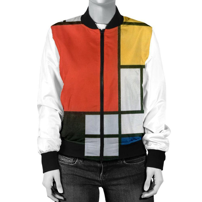 Mondrian Composition Women's Jacket - B-KaboodleWorld