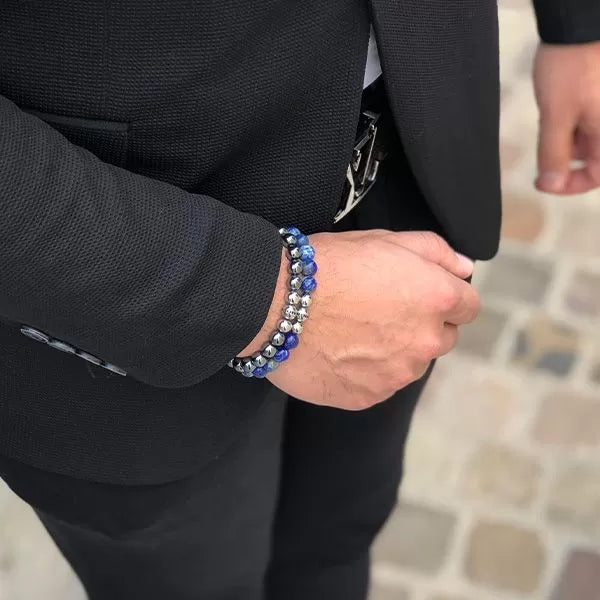 Monomania Power of 3! big Perlenarmband “Geborgenheit”, Lapislazuli