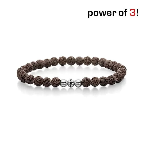 Monomania Power of 3! Perlenarmband “Bodenständigkeit”, Schiefer