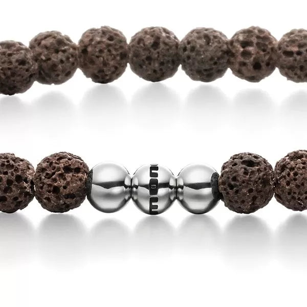 Monomania Power of 3! Perlenarmband “Bodenständigkeit”, Schiefer