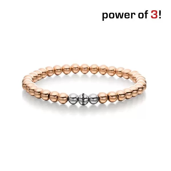 Monomania Power of 3! Perlenarmband “Sanftmut”, Edelstahl