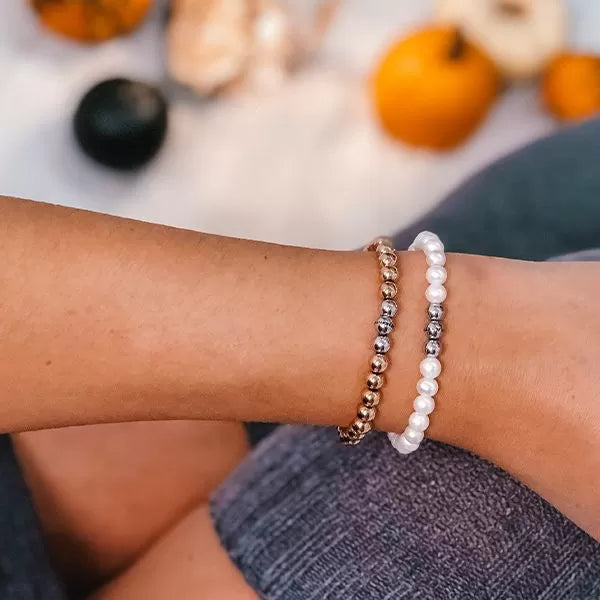 Monomania Power of 3! Perlenarmband “Sanftmut”, Edelstahl
