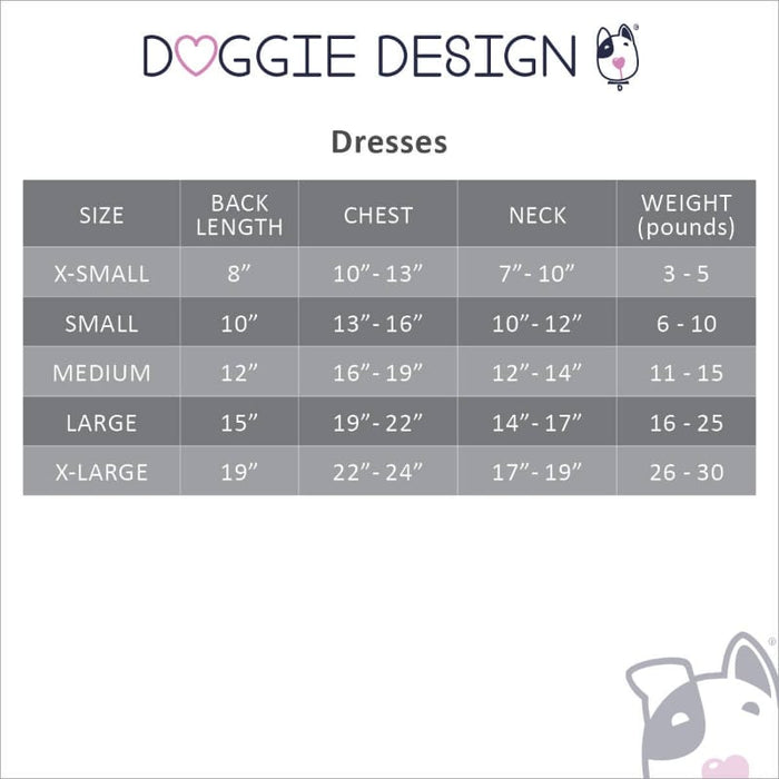Doggie Design DRESSES Moonlight Sails Dog Harness Dress with Matching Leash