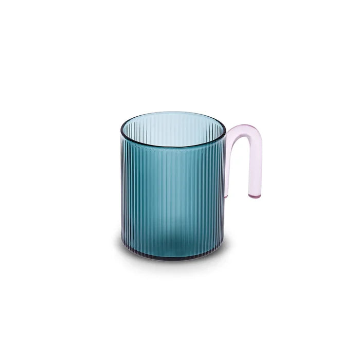 Mug Bleu Karaca Miracle, Manche Rose