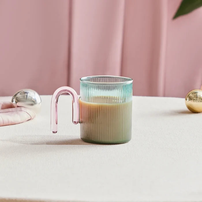 Mug Bleu Karaca Miracle, Manche Rose
