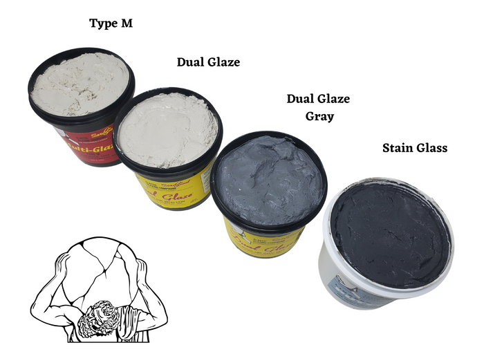 Multi Glaze Putty Type M - 1 Pint-Sarco Putty-Atlas Preservation