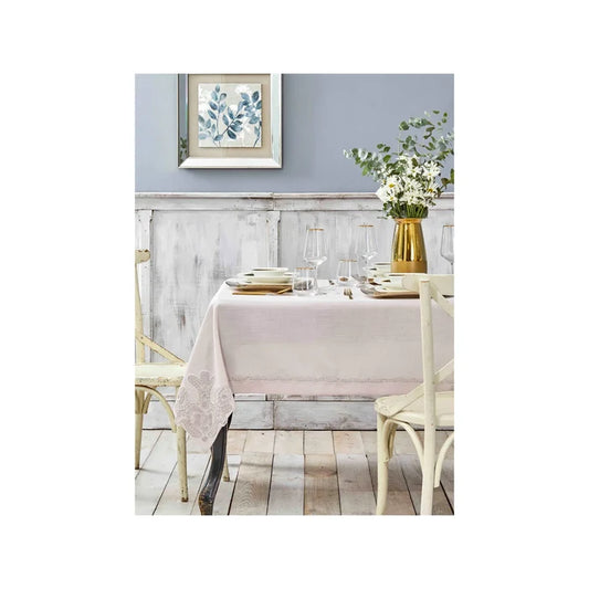 Nappe Karaca Home Ades Dentelle française 160x240, poudre