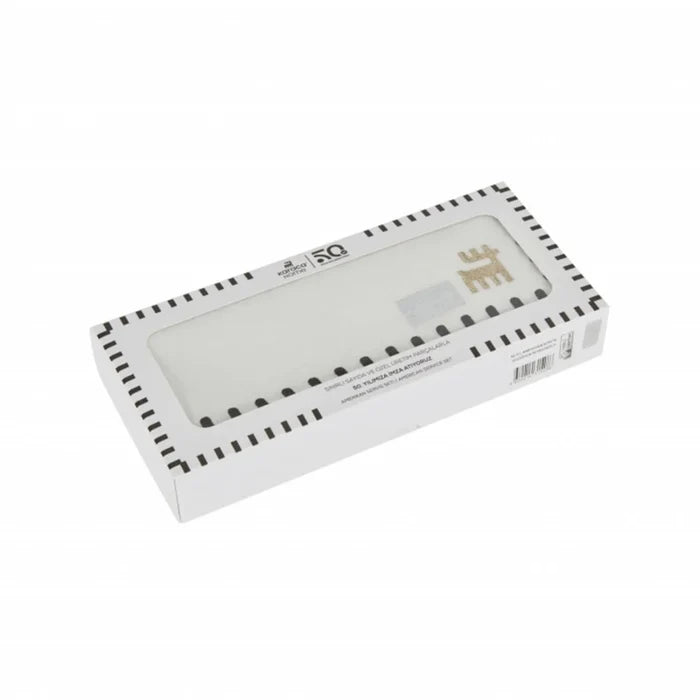 Napperon Karaca Home Collection Signature du 50e anniversaire​, or blanc, rectangulaire