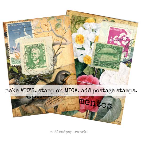 Mixed Media Mica Artist Trading Cards