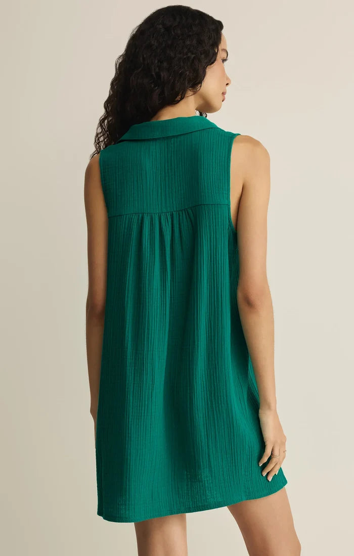 New Light Crinkle Mini Dress - Rainforest - Molly + Kate