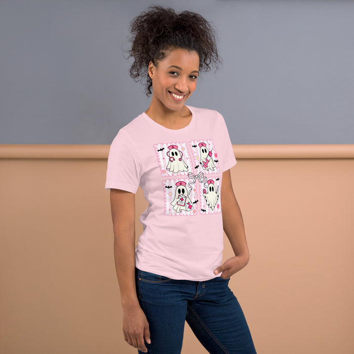 Women’s nurse shirt with ghost nurses design for Halloween