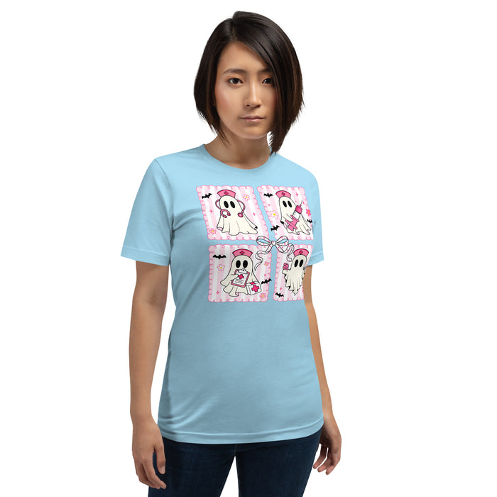 Medical team Halloween shirt with ghost nurse illustration