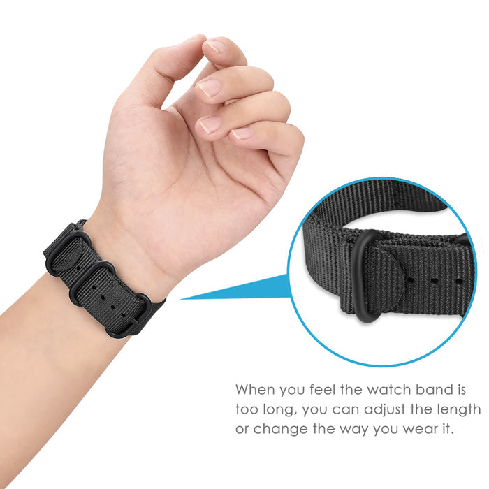 Nylon Watch Band for Garmin Vivoactive6/5/3, Garmin Venu Sq/Venu 2 Plus, Forerunner 165/55/645/245| Fintie