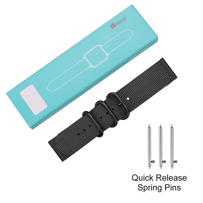 Nylon Watch Band for Garmin Vivoactive6/5/3, Garmin Venu Sq/Venu 2 Plus, Forerunner 165/55/645/245| Fintie