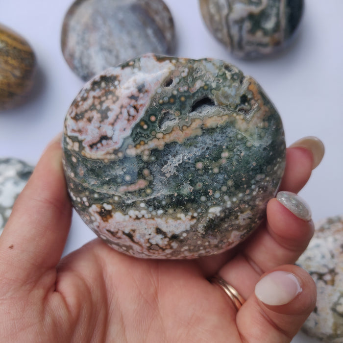 Ocean Jasper Palm Stone (#23)