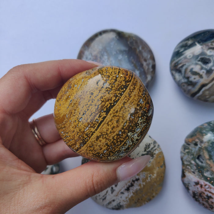 Ocean Jasper Palm Stone (#4)