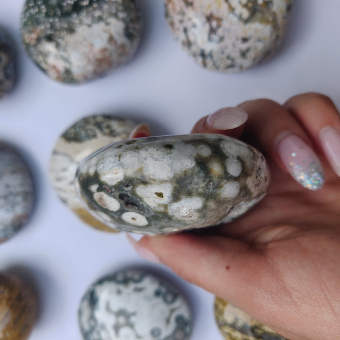 Ocean Jasper Palm Stone (#8)