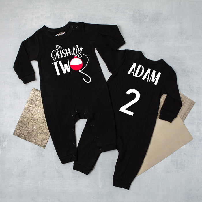 "Ofishally Two" 2nd Birthday Long Sleeve Romper