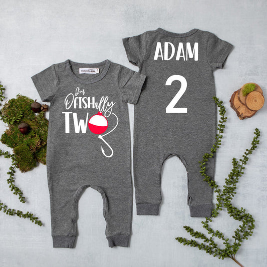 "O'fishally Two" Slim Fit 2nd Birthday Romper