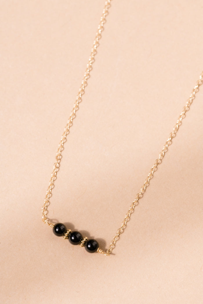 Onyx Trio Necklace - Molly + Kate