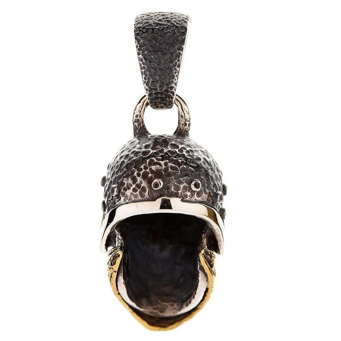 The back of the heavy skull pendant, showing its hollow construction.