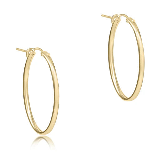 Oval Smooth Hoop - Gold - Molly + Kate