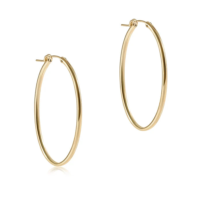 Oval Smooth Hoop - Gold - Molly + Kate