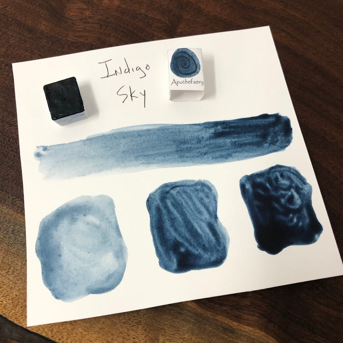 Ozark Blue - Indigo - earth pigments, watercolor pan